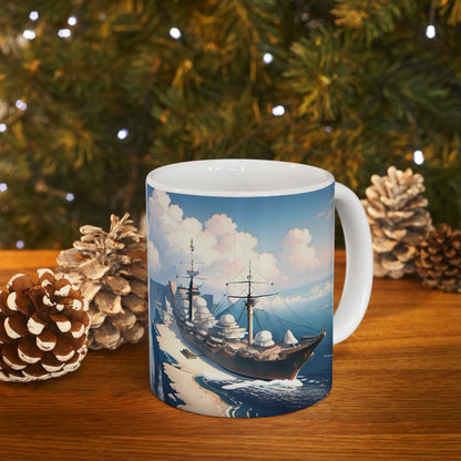 Nautical Ship Ceramic Mug, 11oz