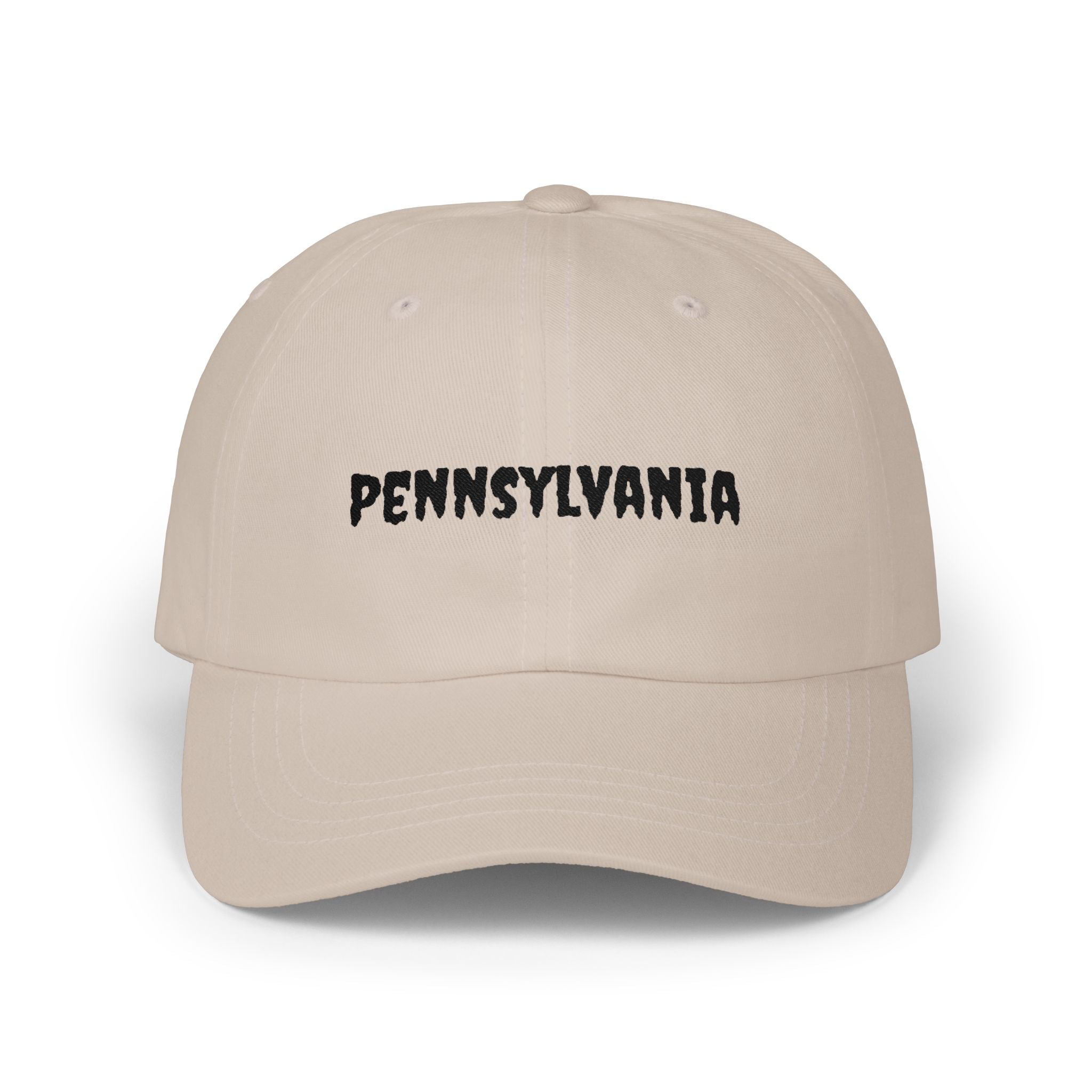 Pennsylvania United States of America Black Embroidered Classic Dad Cap | PA 2nd USA Baseball Hat