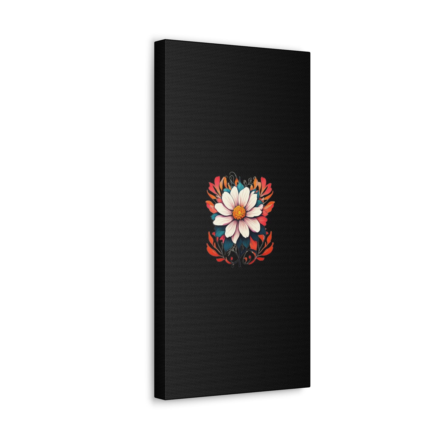 Floral Black Canvas Gallery Wraps