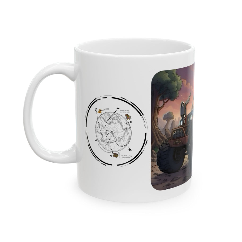 Adventure 4x4 Trucks #16, Freedom Buggy Lovers On The Go White Ceramic Mug — Find Your Path To The Essentials Cup (11oz & 15oz)