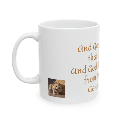 Bible Speaks Genesis 1:4 Ceramic Mug, 11oz