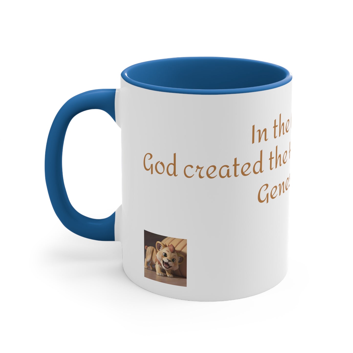 Bible Speaks Gen 1:1 Accent Mug, 11oz