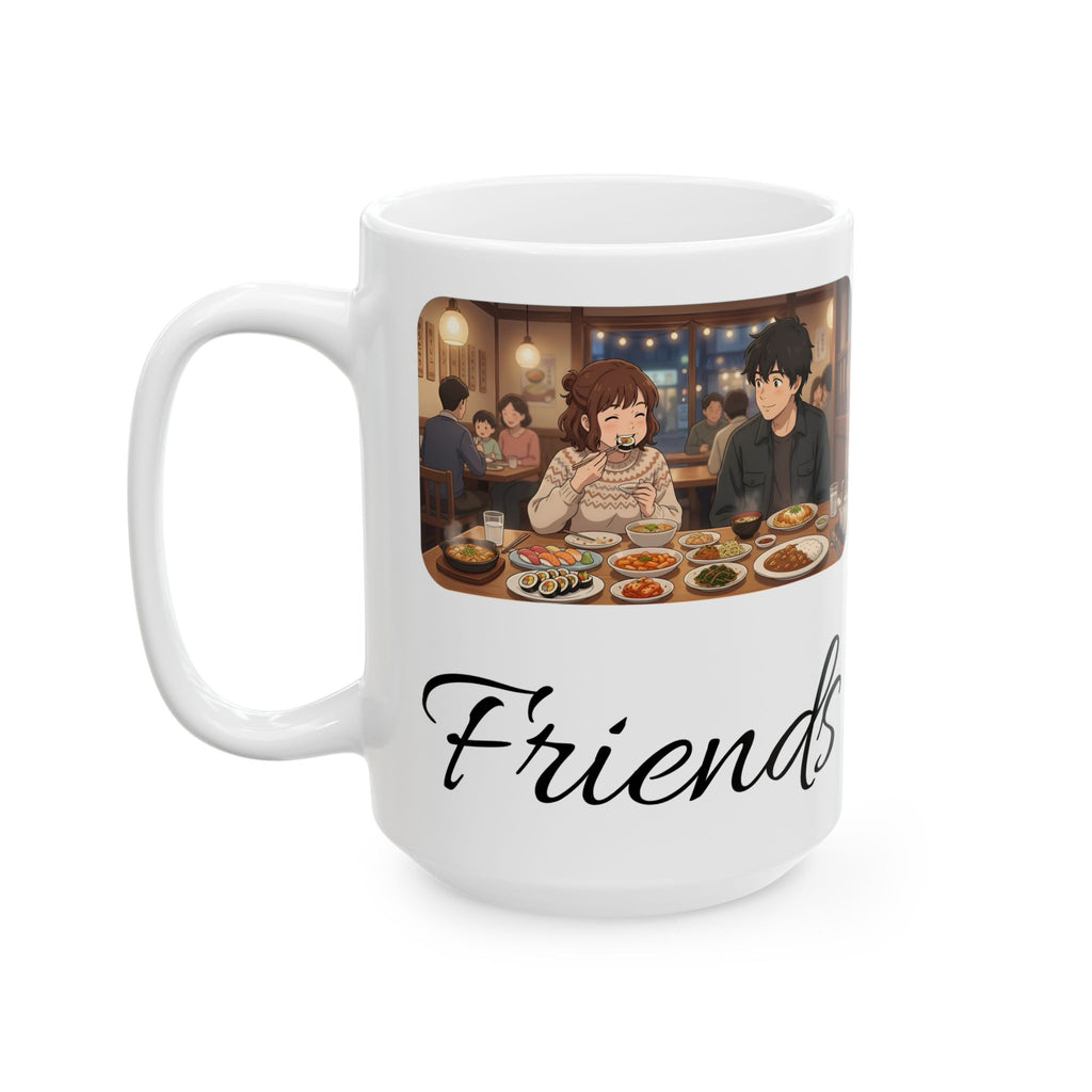 Family & Friends #10 Forever White Ceramic Mug — Cozy Feast Cup (11oz/15oz)