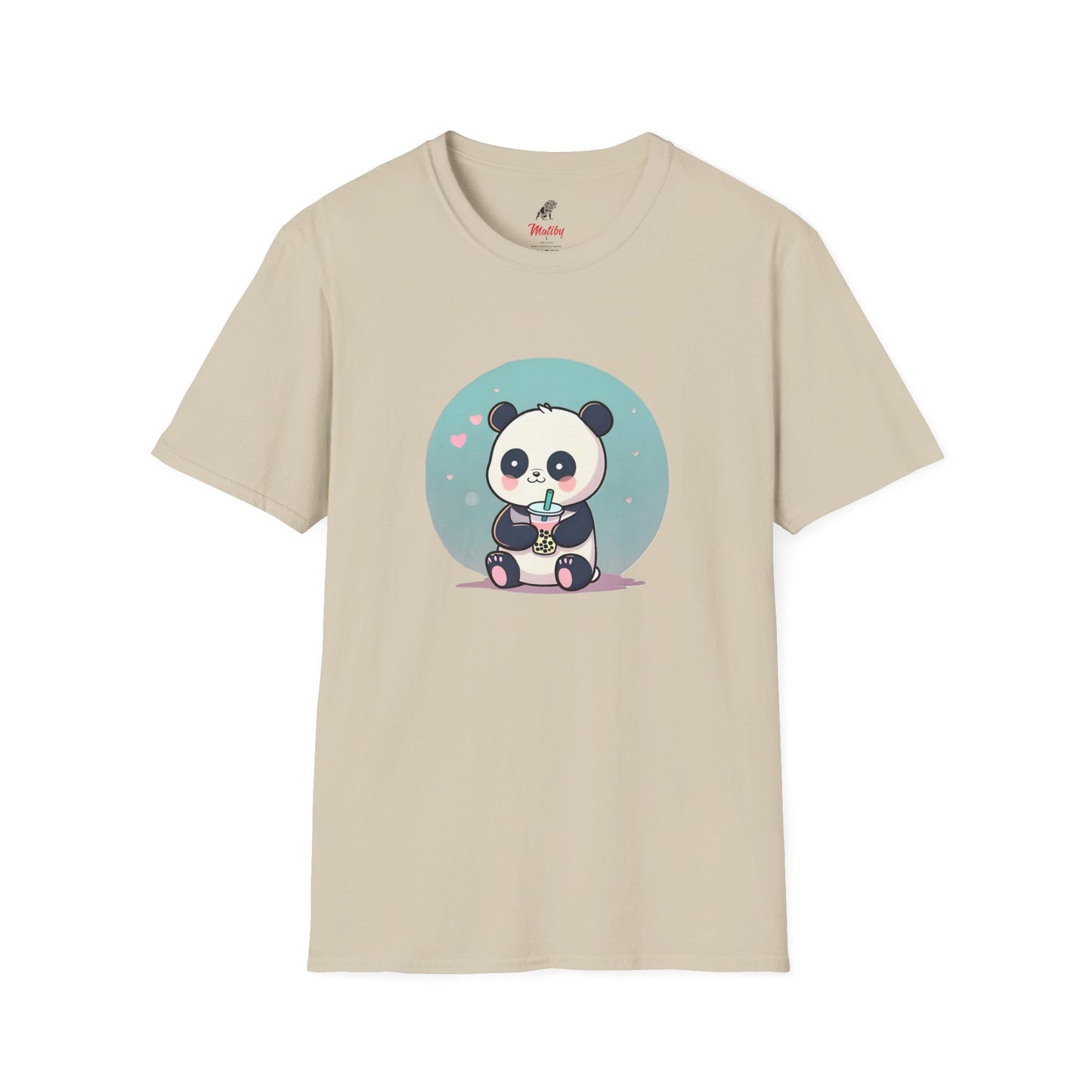 Panda With Boba Unisex Softstyle T-Shirt