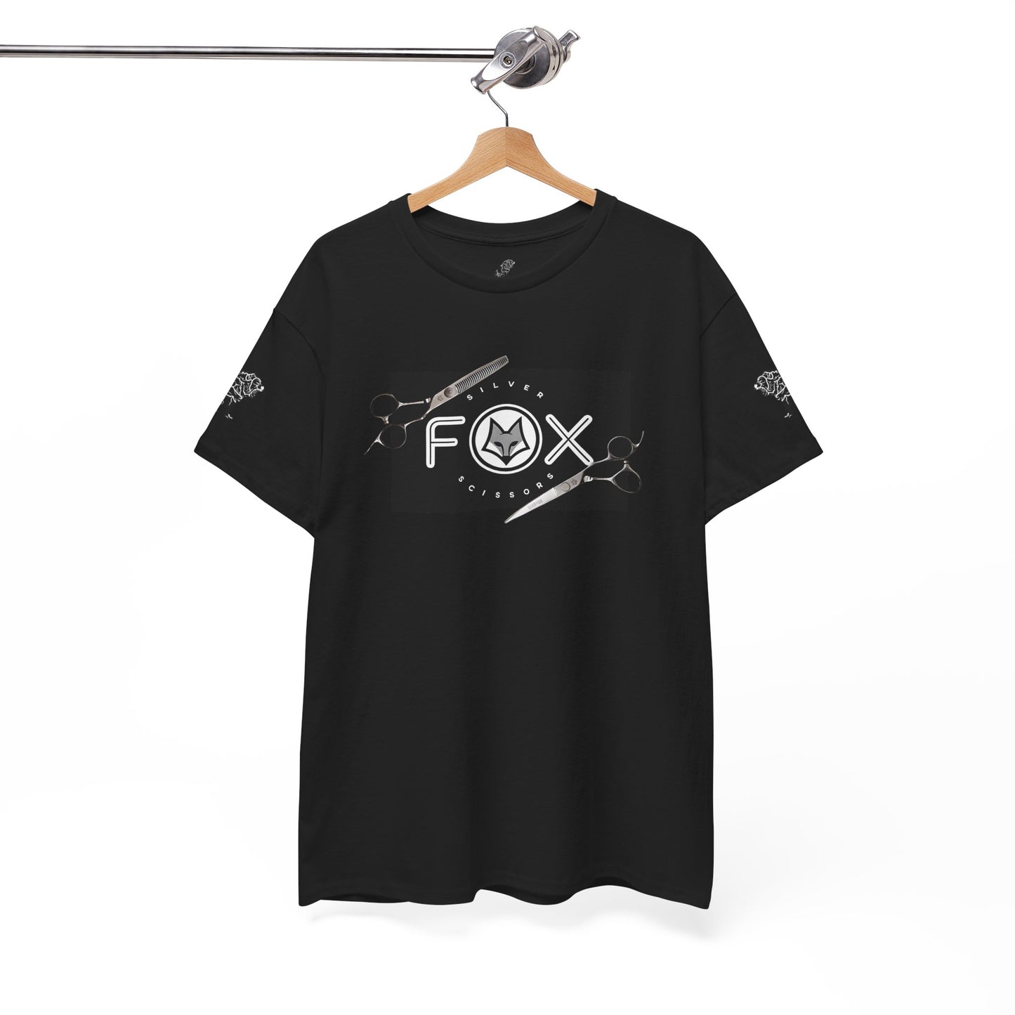 Silver Fox Scissors Unisex Heavy Cotton Tee