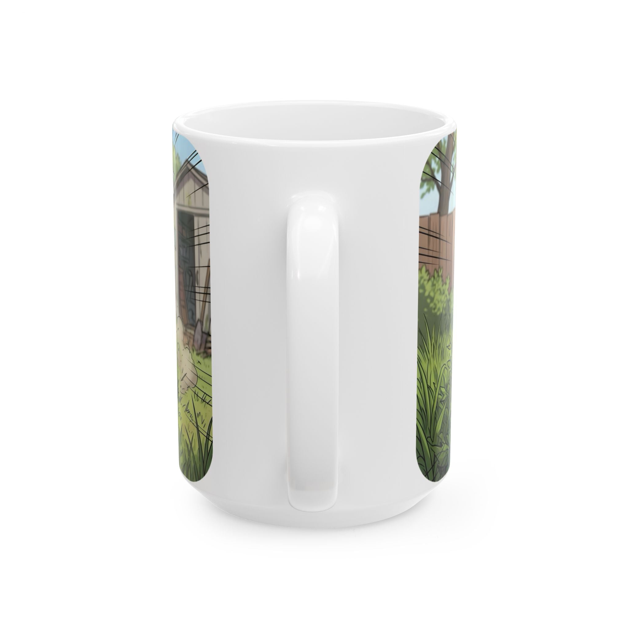 Wifey & The Lawn Mower White Ceramic Mug – Funny Mowing Gardener's Tea Cup (11oz & 15oz)