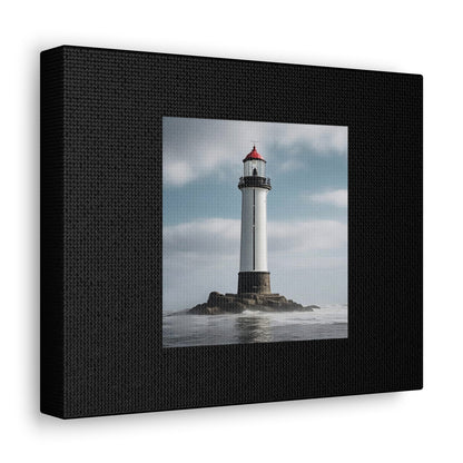 Lighthouse Black Canvas Gallery Wraps