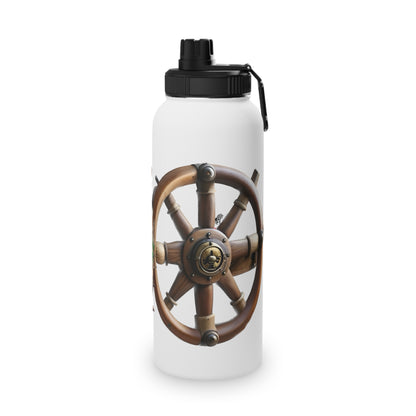 Nautical Helm Stainless Steel Water Bottle, Sports Lid