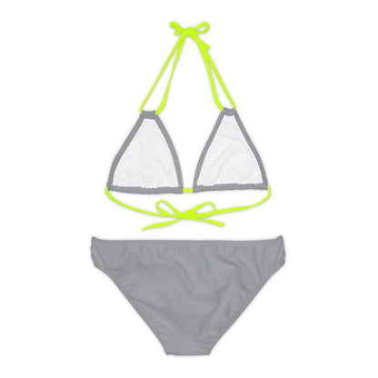 Grey Strappy Bikini Set (AOP)