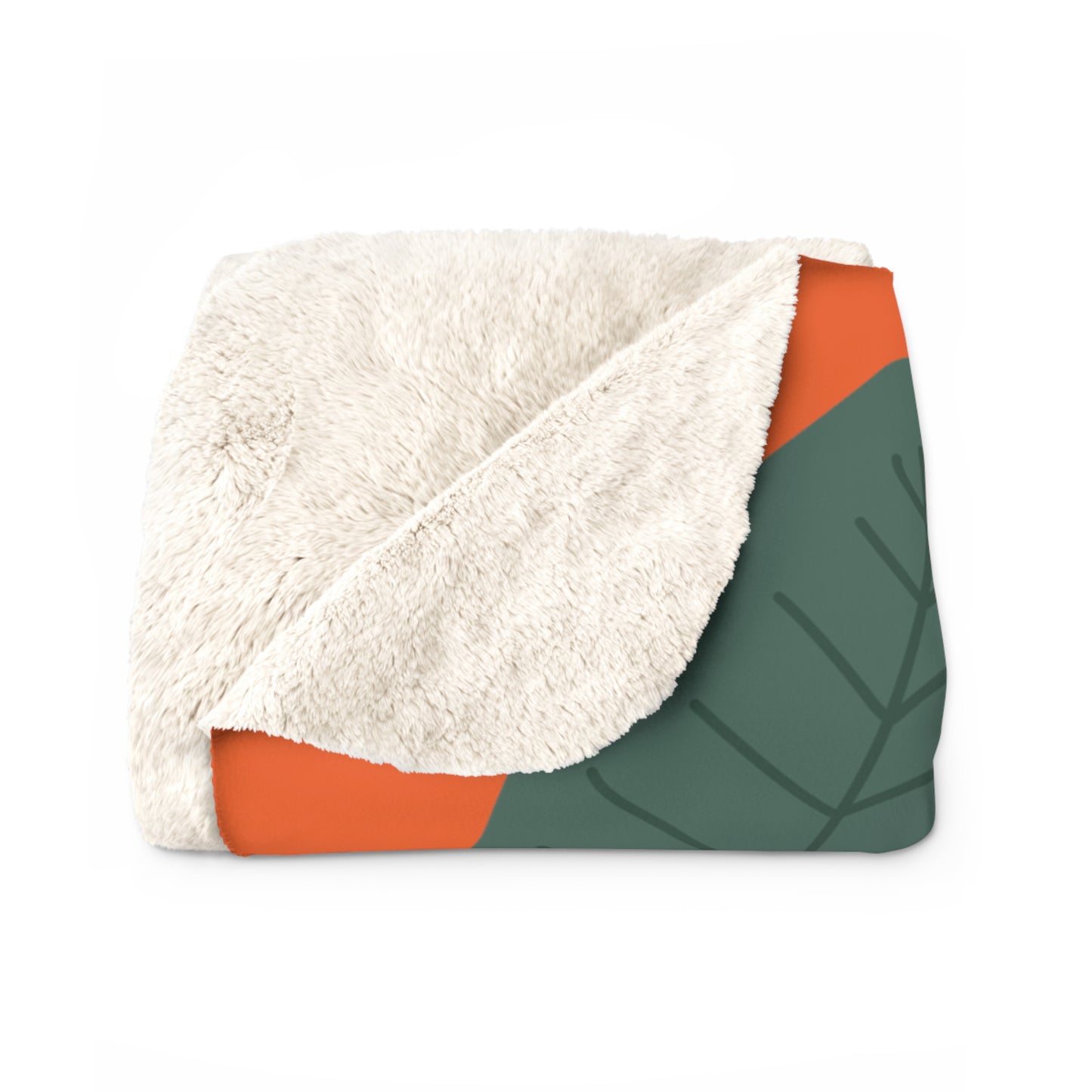 Matiby Simple Things Orange Sherpa Fleece Blanket