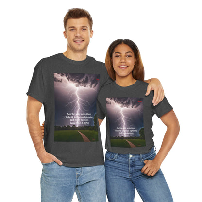 Lightning Style Satan's Fall Unisex Heavy Cotton Tee