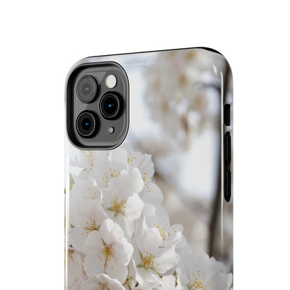 White Flower Tough Phone Cases