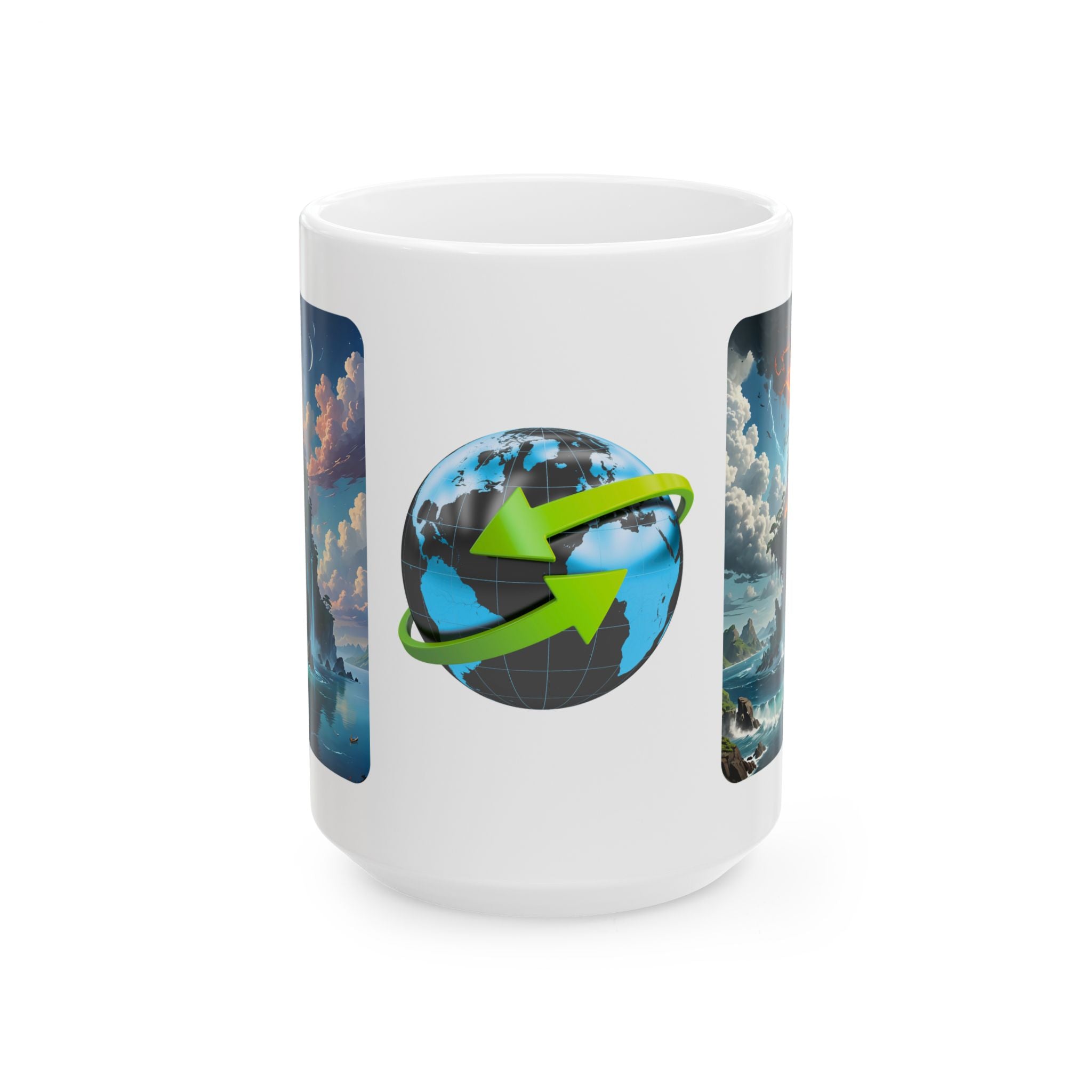 Contrast & Perspective #5 White Ceramic Mug — Time & Chance Daily Cup (11oz, 15oz)