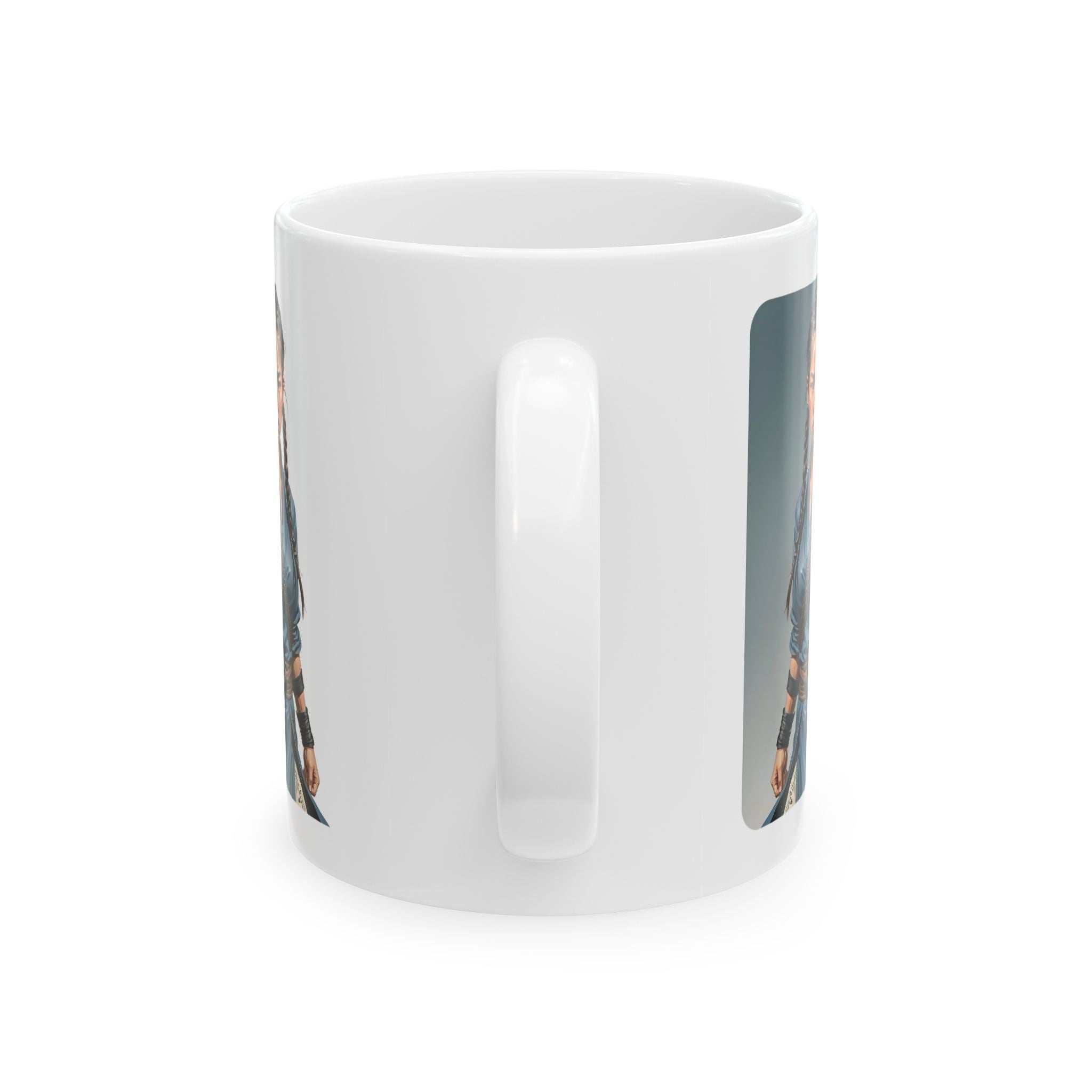 Gentle Woman of Valor #6 White Ceramic Mug - Fearfully & Wonderfully Made Tribute Cup (11oz/15oz)