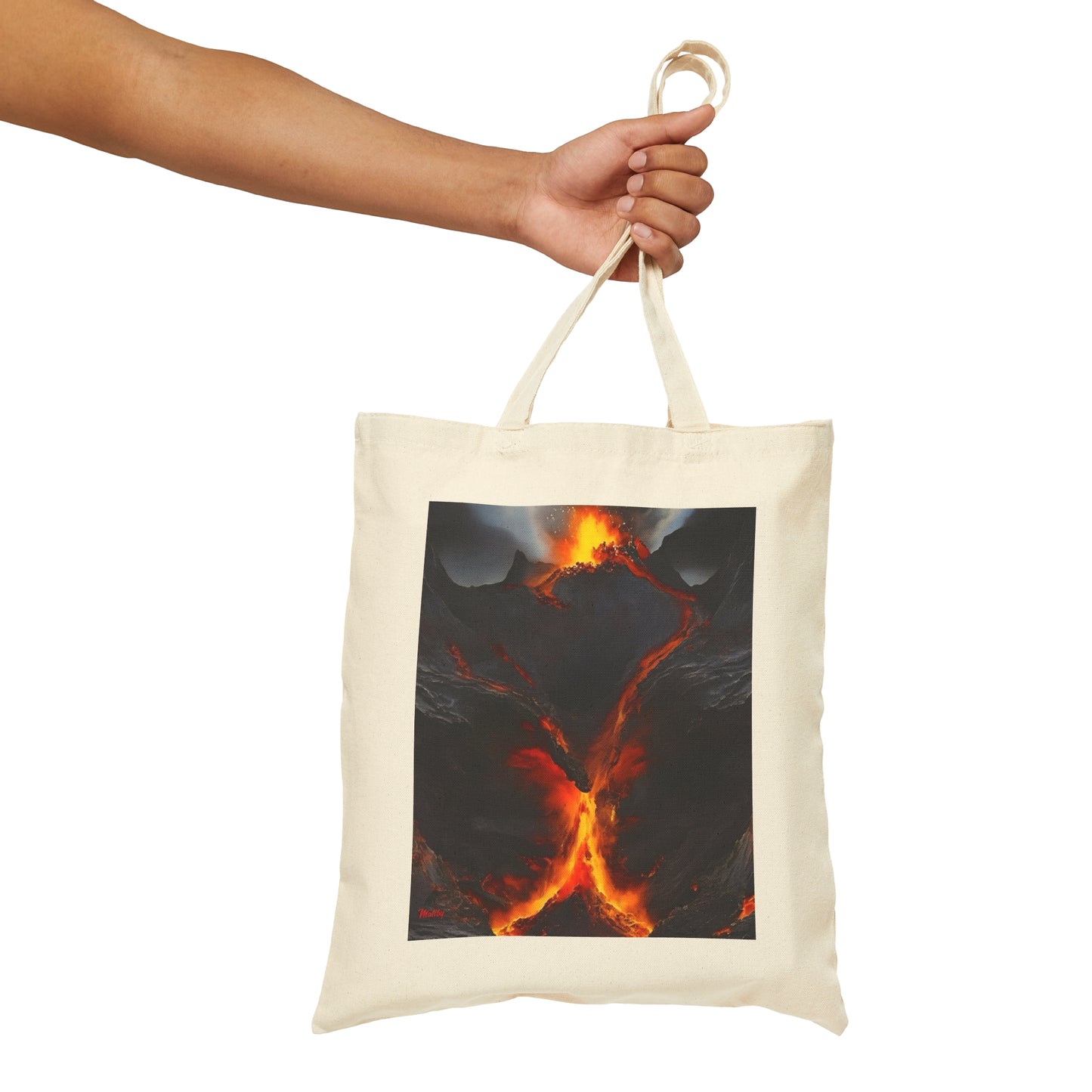 Volcano/Alps Cotton Canvas Tote Bag