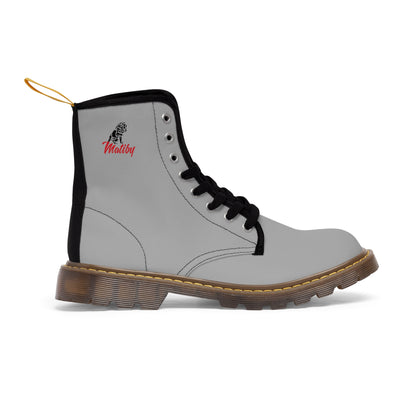 Men's Light Grey Canvas Boots