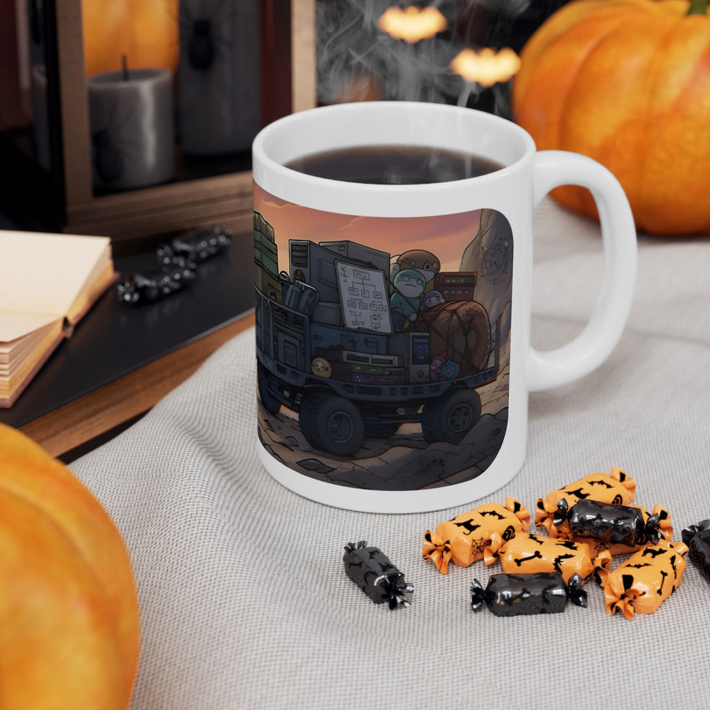 Adventure 4x4 Trucks #24, Indie Game Developers On The Go White Ceramic Mug — Find Your Path To The Essentials Cup (11oz & 15oz)