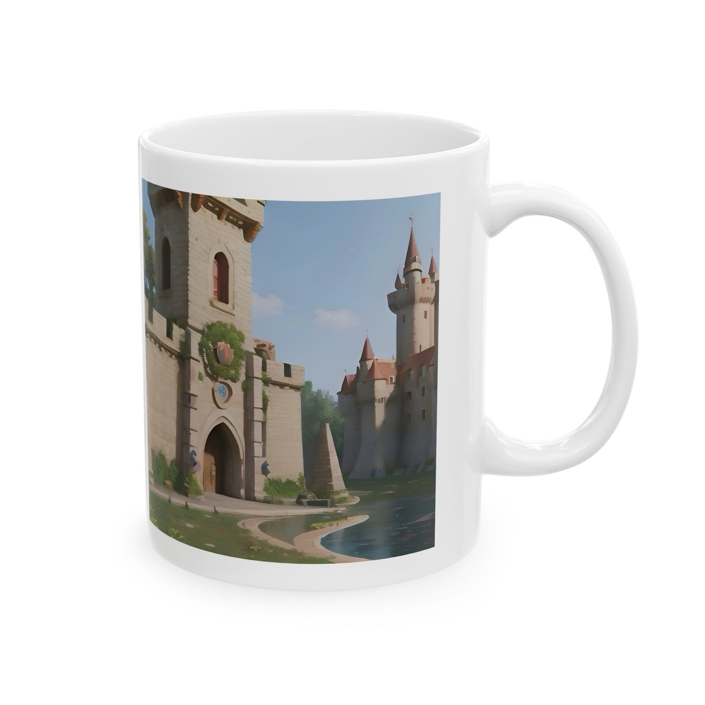 Artzy Castle Ceramic Mug, 11oz