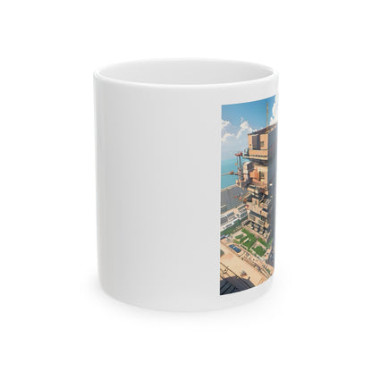 Artzy Construction Ceramic Mug, 11oz