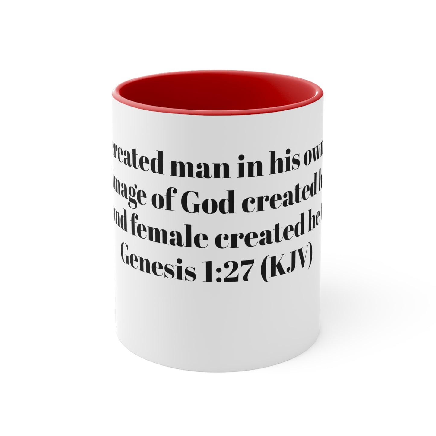 Bible Speaks Gen 1:27 Accent Mug, 11oz