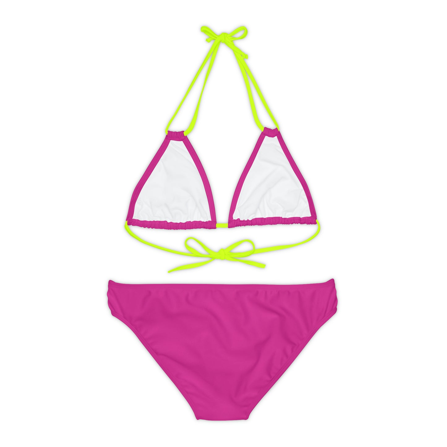 Pink Strappy Bikini Set (AOP)