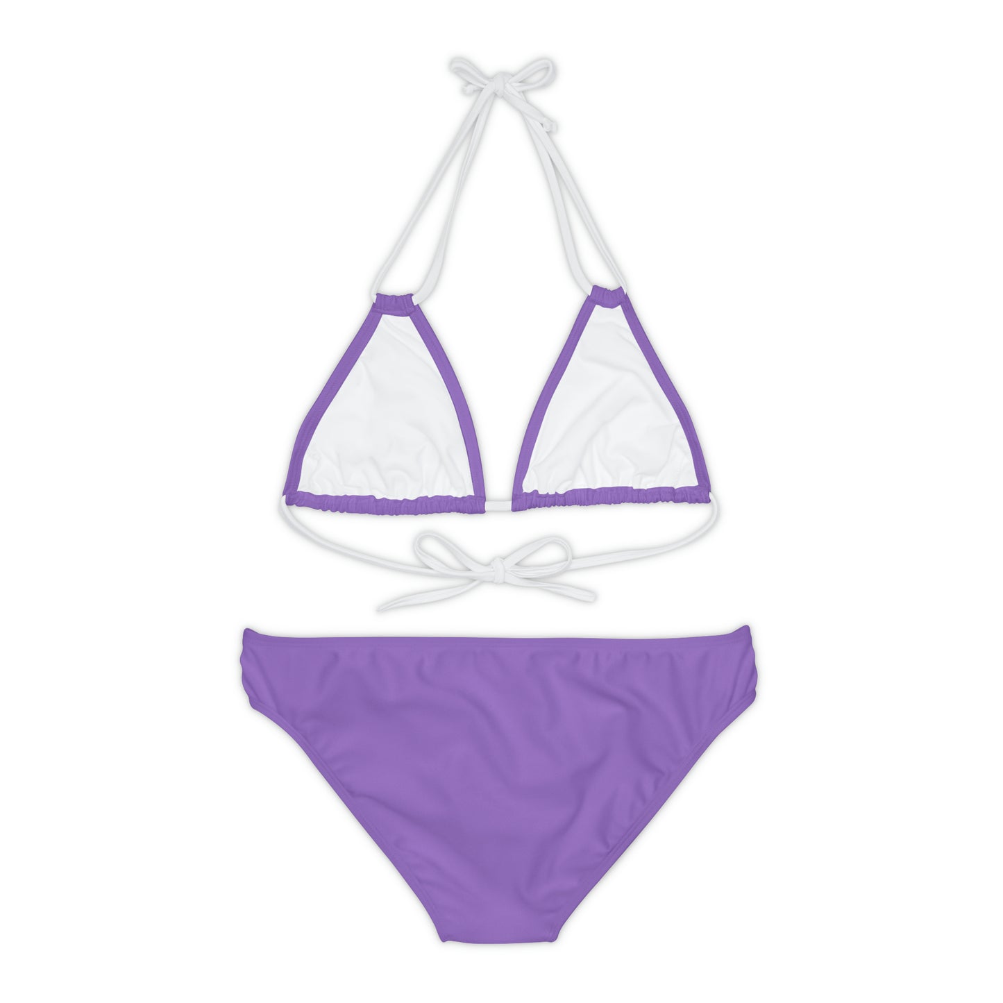 Light Purple Strappy Bikini Set (AOP)