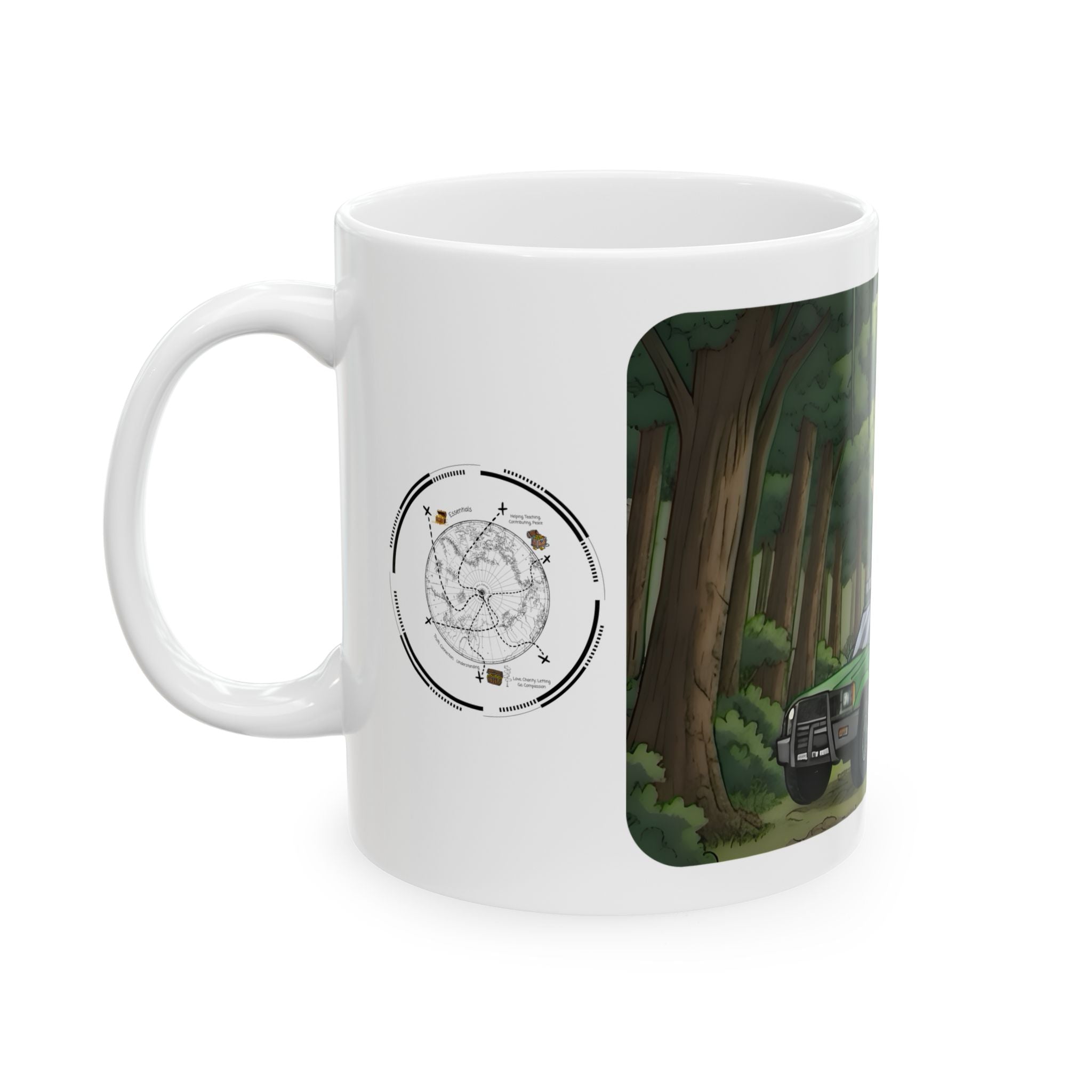 Sunshine State Pickup Trucks #4 Trailer Home White Ceramic Mug – Celebrating Companionship, Creativity & Life’s Little Wonders Cup (11oz/15oz)