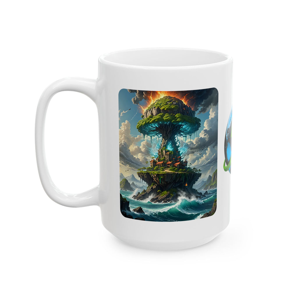 Contrast & Perspective #4 White Ceramic Mug — Time & Chance Daily Cup (11oz, 15oz)