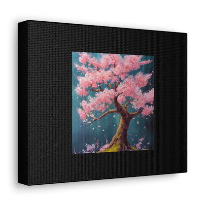 Cherry Blossom Black Canvas Gallery Wraps