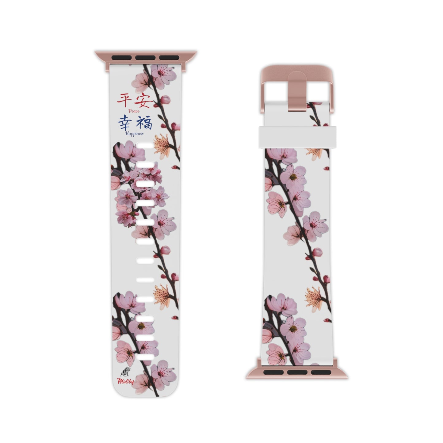 Cherry Blossom White Watch Band for Apple Watch