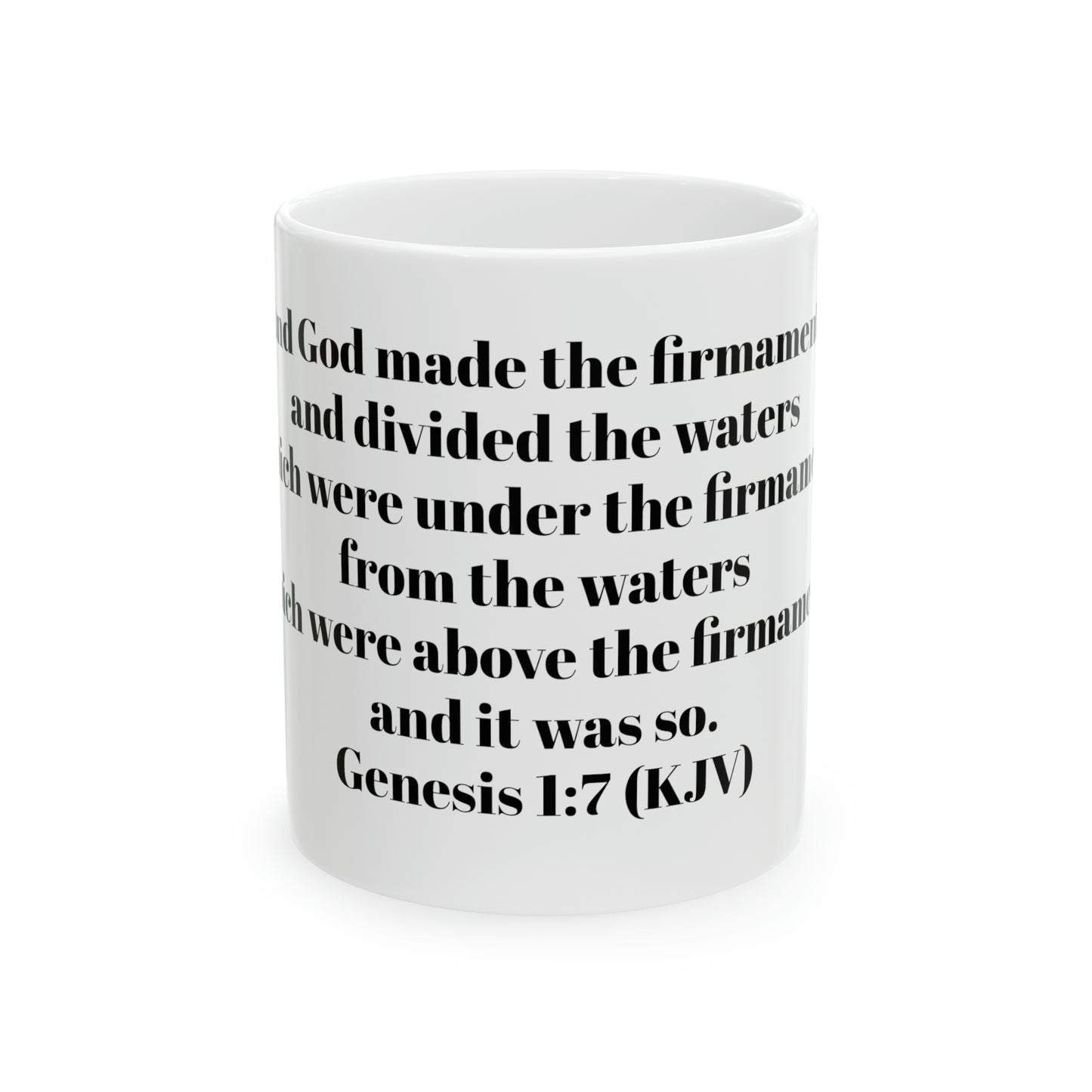 Bible Speaks Gen 1:7 Ceramic Mug, 11oz