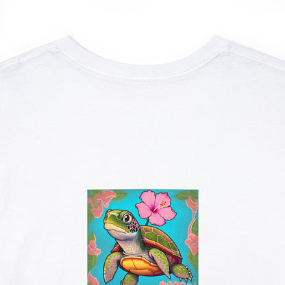 Turtle Flower Unisex Heavy Cotton Tee