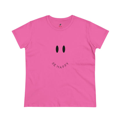 Women's Be Happy Midweight Cotton Tee