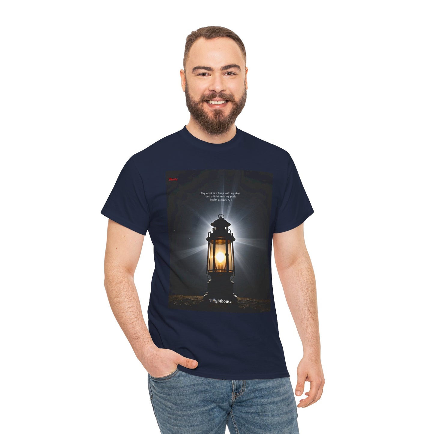 Lighthouse Psalm 119 Unisex Heavy Cotton Tee