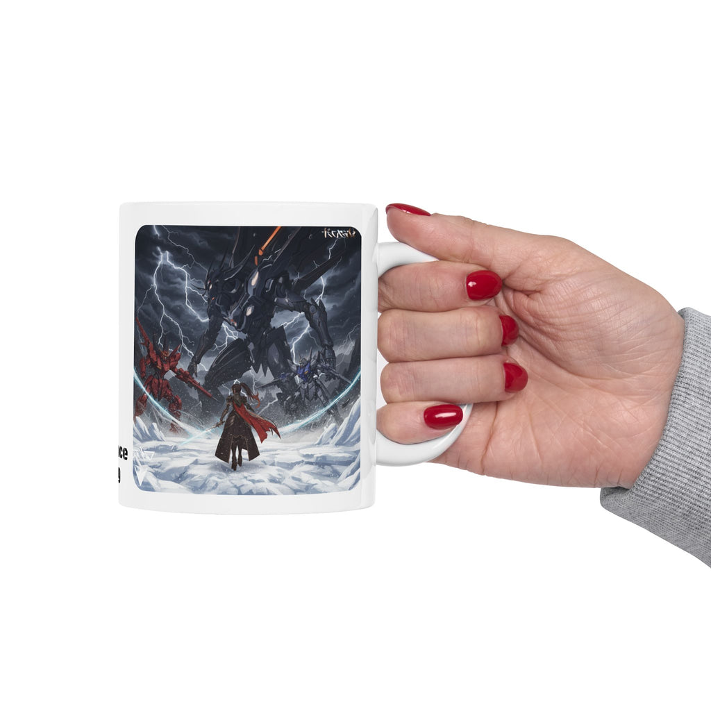 Sentience Rising Sci-Fi Robots #1 White Ceramic Mug | Sci-Fi NeoSentinel Uprising