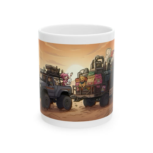 Adventure 4x4 Trucks #11, Pet Rescue On The Go White Ceramic Mug — Find Your Path To The Essentials Cup (11oz & 15oz)