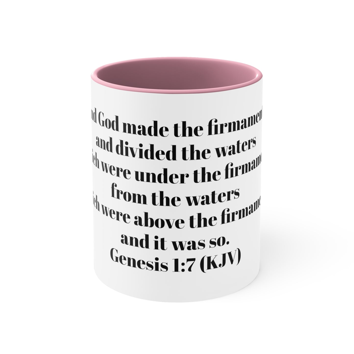 Bible Speaks Gen 1:7 Accent Mug, 11oz