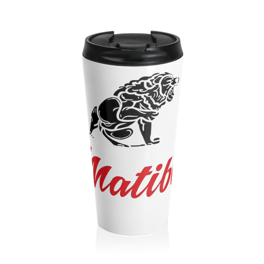 Matiby White Stainless Steel Travel Mug