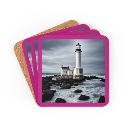 Matiby Lighthouse Corkwood Coaster Set