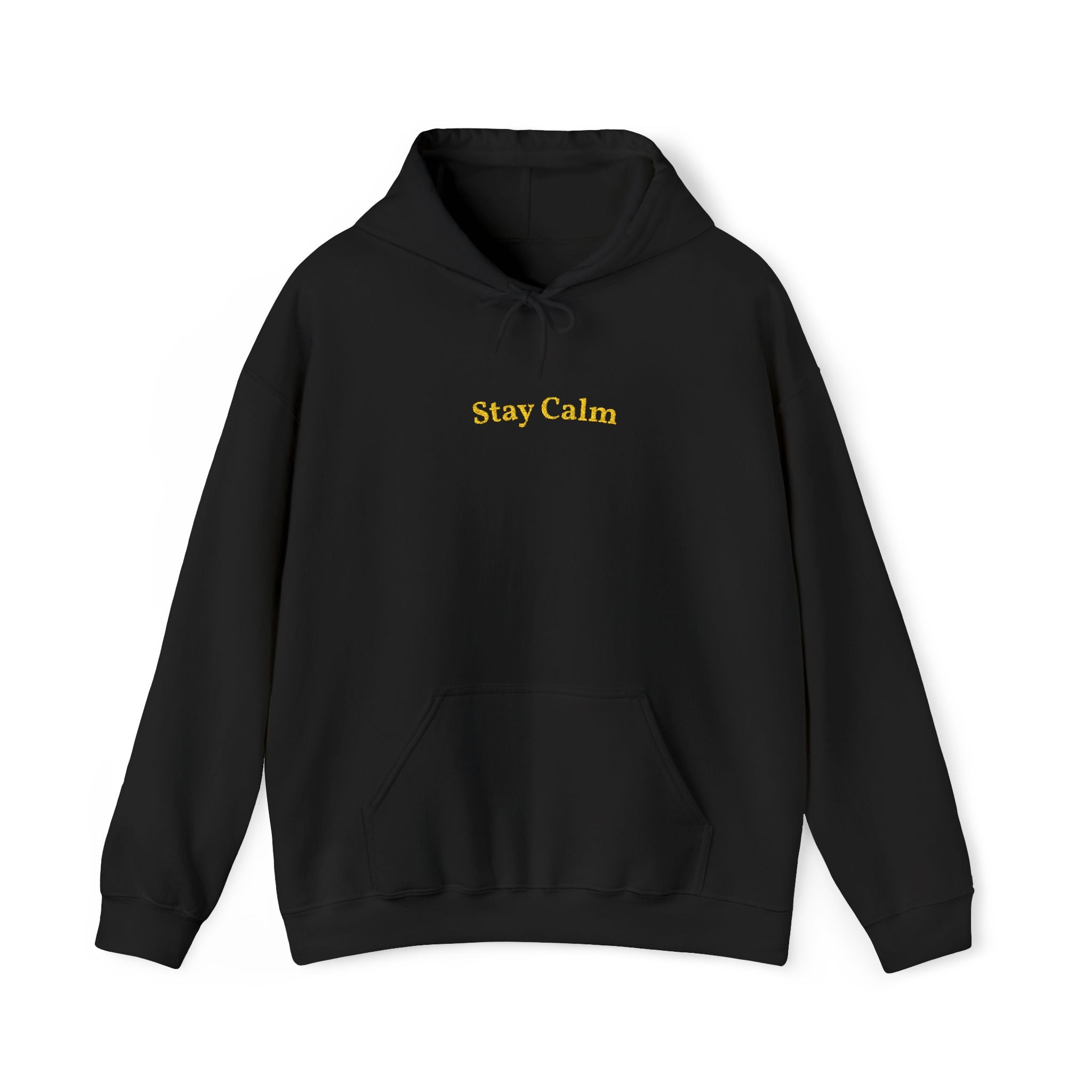Stay Calm Gold Embroidered Unisex Heavy Blend Hooded Sweatshirt, Strength And Hope Hoodie