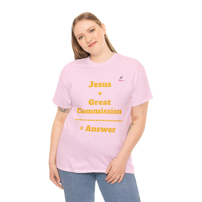 Jesus+Great Commission Unisex Heavy Cotton Tee