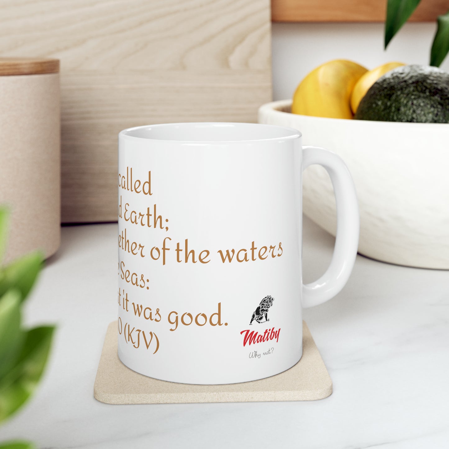 Bible Speaks Gen 1:10 Ceramic Mug, 11oz