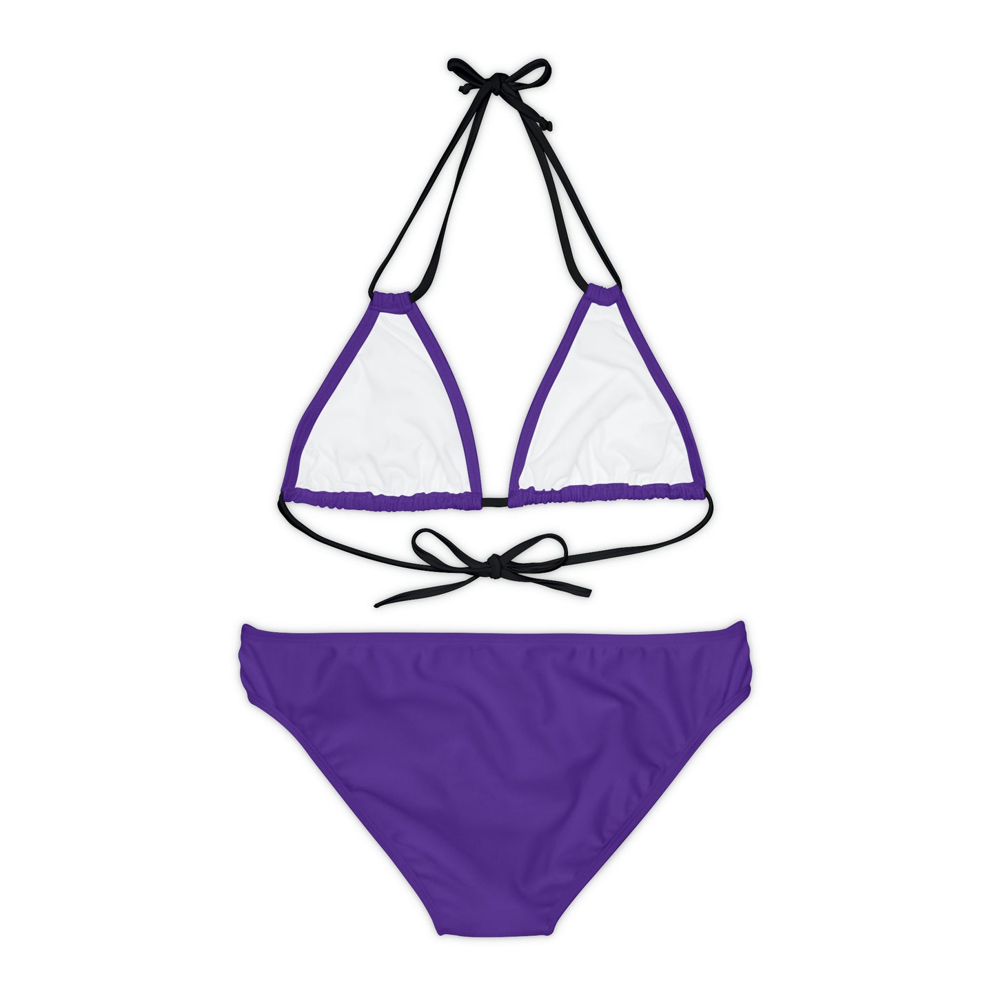 Purple Strappy Bikini Set (AOP)