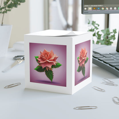 Rose Note Cube