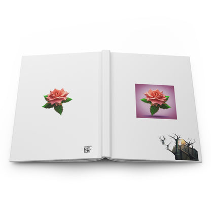 Thorn Rose Hardcover Journal Matte White