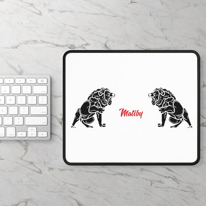 Matiby White Gaming Mouse Pad