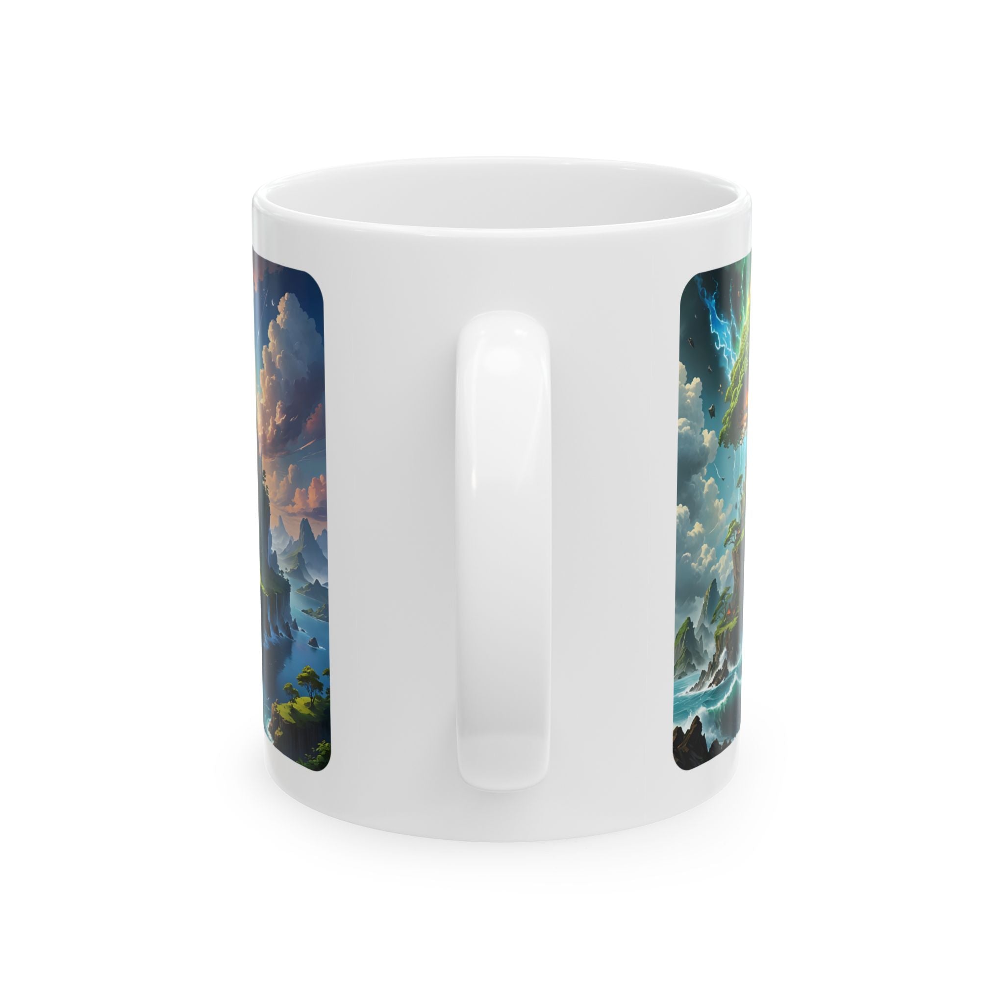 Contrast & Perspective #6 White Ceramic Mug — Time & Chance Daily Cup (11oz, 15oz)