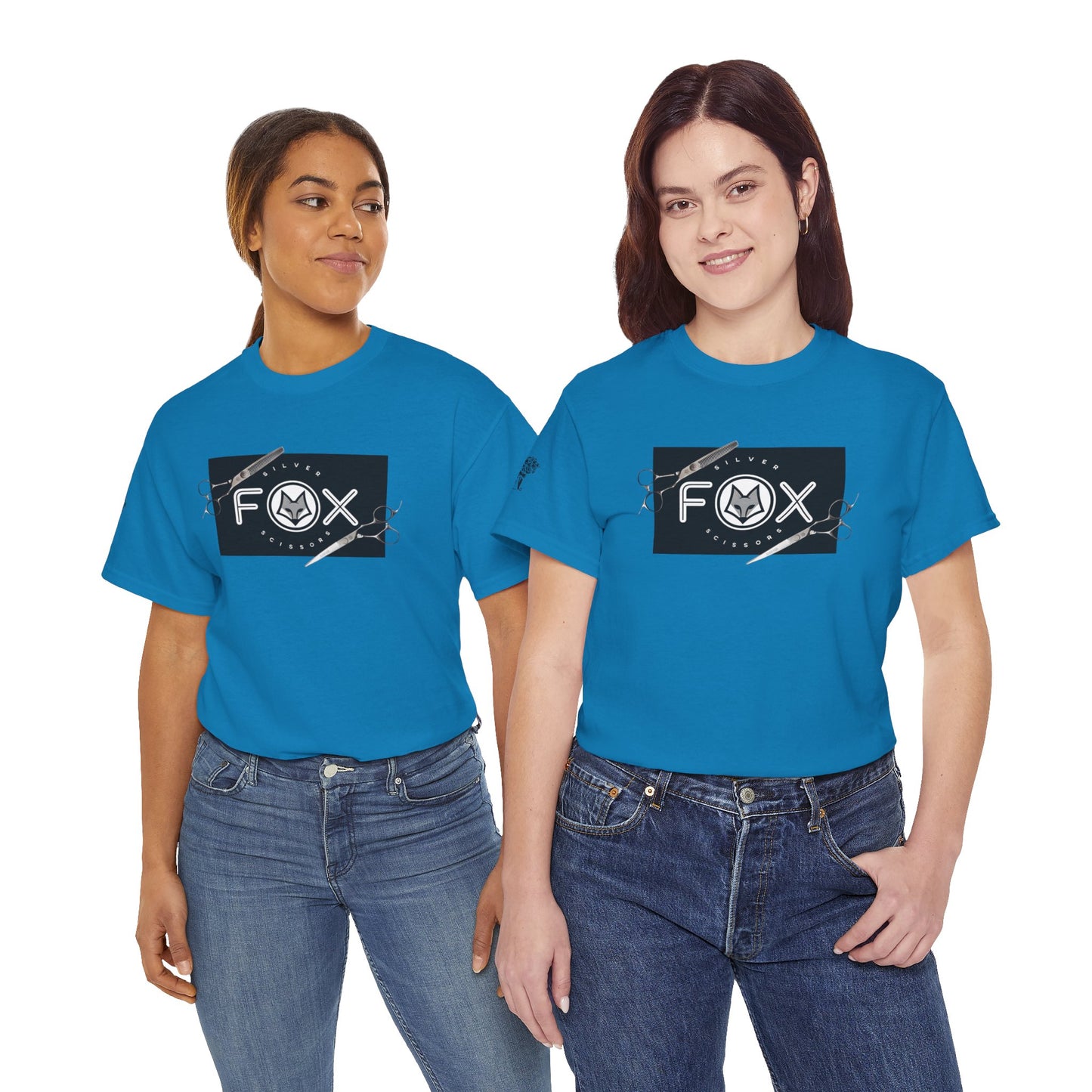 Silver Fox Scissors Unisex Heavy Cotton Tee