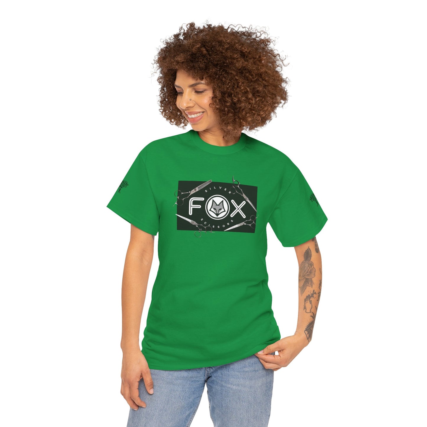 Silver Fox Scissors Unisex Heavy Cotton Tee