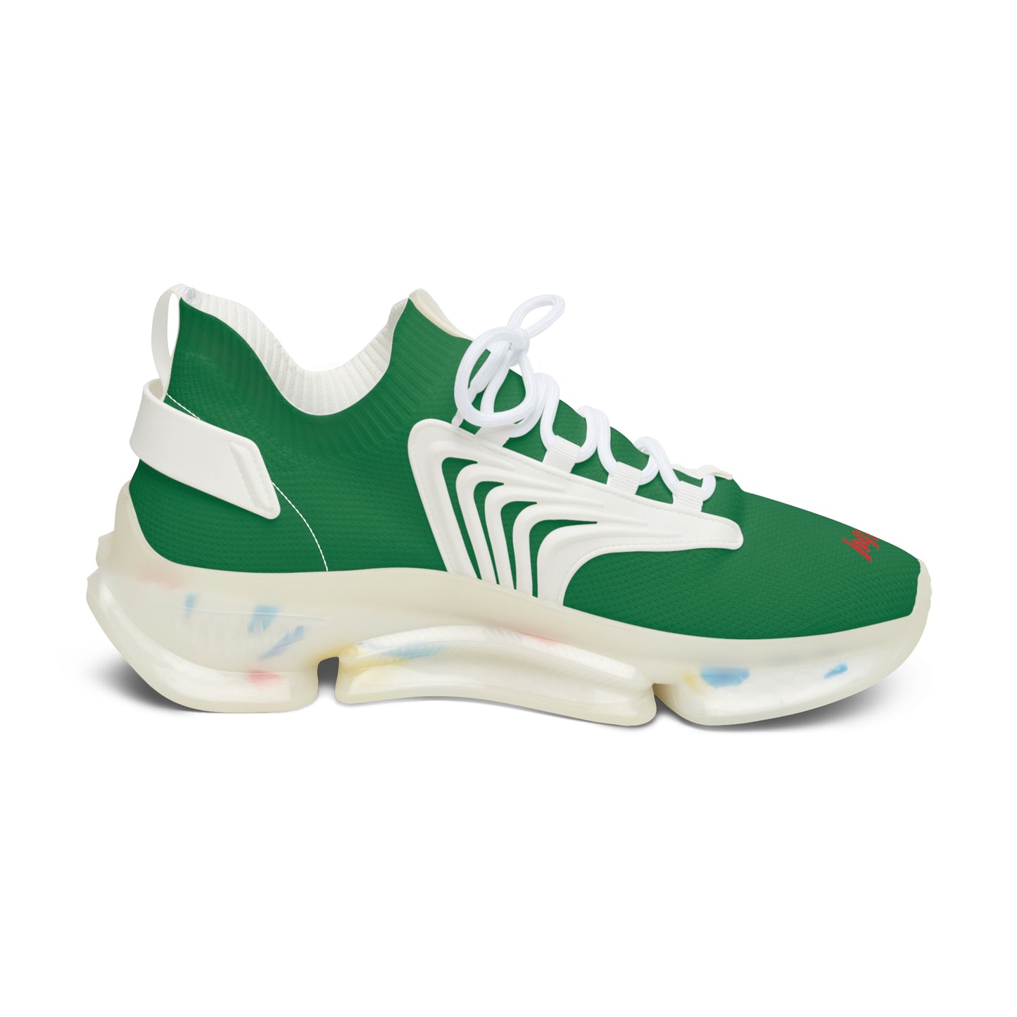 Women's Green White Mesh Sneakers